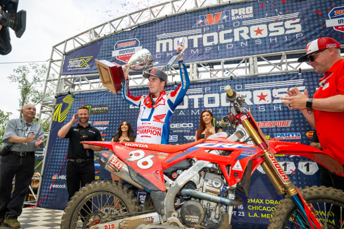 Hunter Lawrence celebrates his championship. Photo: Align Media.
